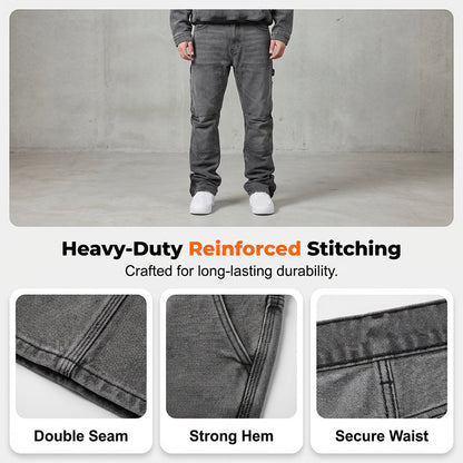 Jeans vaqueros de hombre estilo stacked flare