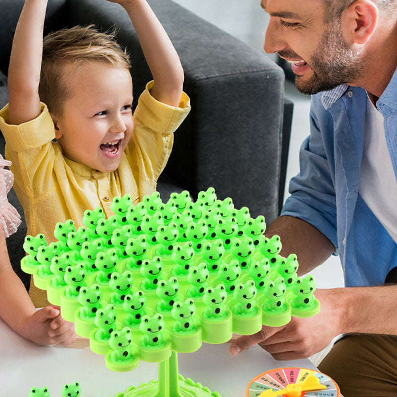 Juego de Equilibrio del Árbol con Ranas Apilables