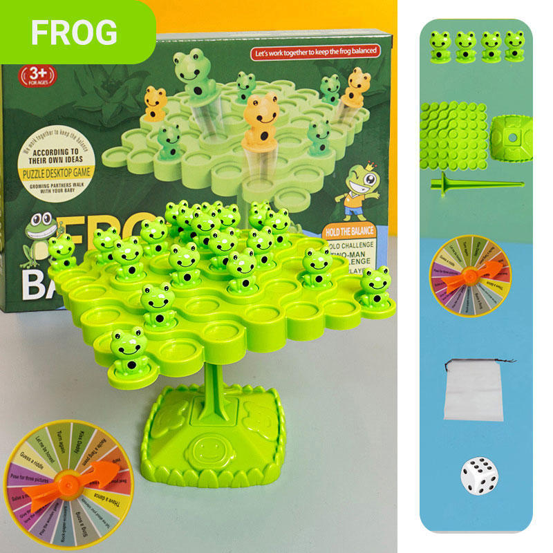 Juego de Equilibrio del Árbol con Ranas Apilables