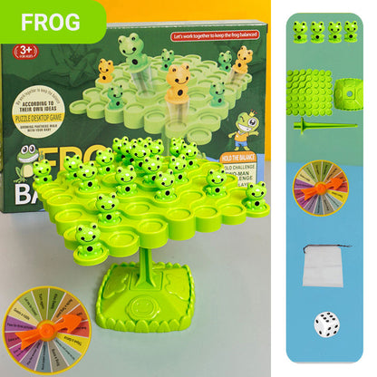 Juego de Equilibrio del Árbol con Ranas Apilables