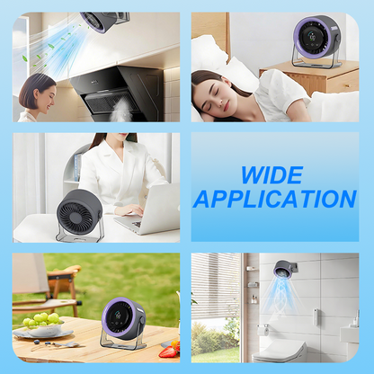 Mini Ventilador de Escritorio con 100 Velocidades y Pantalla Digital