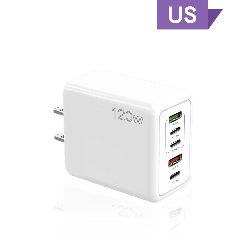 Cargador Rápido de 120W con 5 Puertos