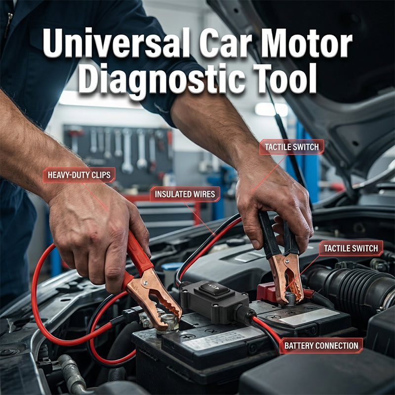 🔧 ¡OFERTA POR TIEMPO LIMITADO 50% DE DESCUENTO! 🚗 Herramienta Universal de Diagnóstico para Motor de Auto – Detección Rápida de Fallas, Pinzas de Cobre, 12V ⚙️