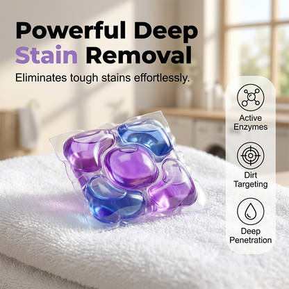 ✨Oferta caliente 2026 50% de descuento🔥 Cápsulas de detergente para ropa 5 en 1 de almizcle blanco (80 unidades)