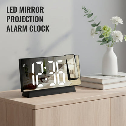Despertador LED con espejo y proyección