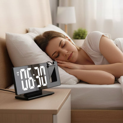 Despertador LED con espejo y proyección