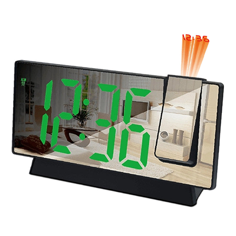 Despertador LED con espejo y proyección