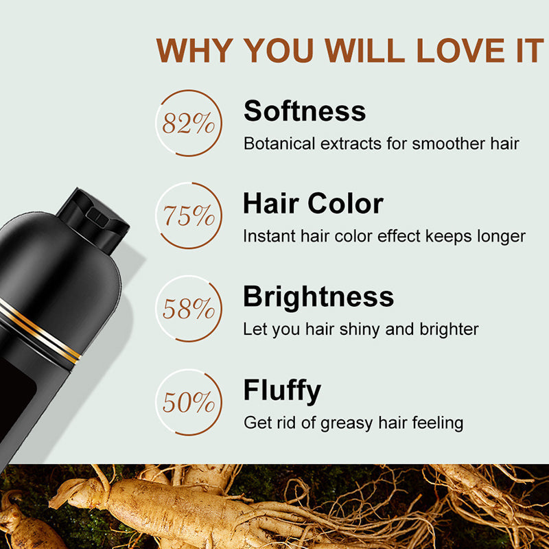 Shampoo Tinte para el Cabello 3 en 1