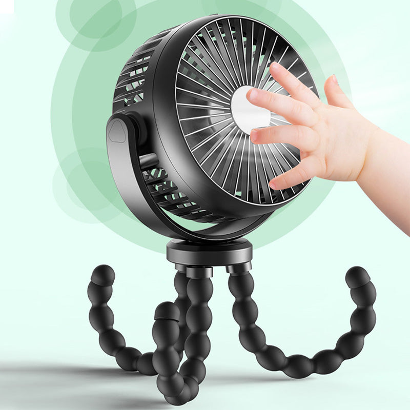 Ventilador para Carriola de Bebé con Trípode Flexible tipo Pulpo