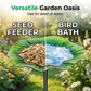 Comedero para pájaros con soporte para flores «Vibrant Garden»
