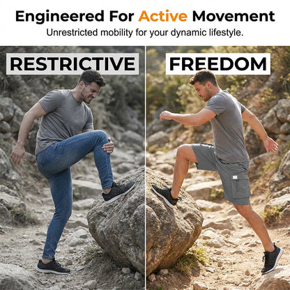 Pantalones Cortos Cargo Casuales para Hombre con Cintura Elástica