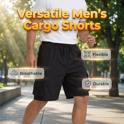 Pantalones Cortos Cargo Casuales para Hombre con Cintura Elástica