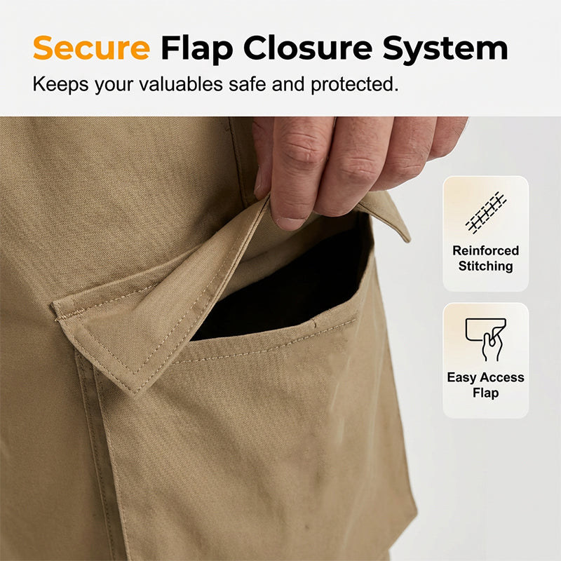 Pantalones Cortos Cargo Casuales para Hombre con Cintura Elástica