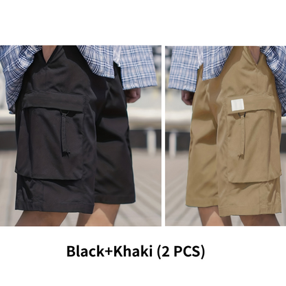 Pantalones Cortos Cargo Casuales para Hombre con Cintura Elástica
