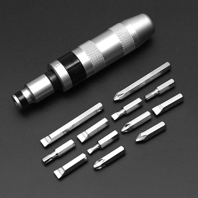 Juegos de cabeza de martillo con destornillador de impacto con caja