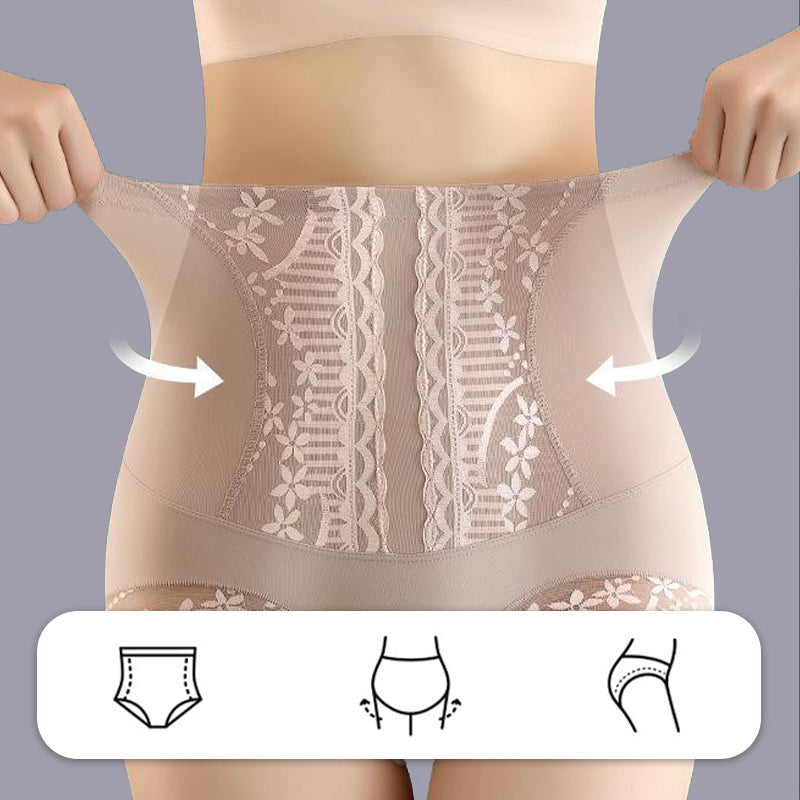 Calzones de Seda de Hielo de Cintura Alta con Control de Abdomen y Levanta Glúteos