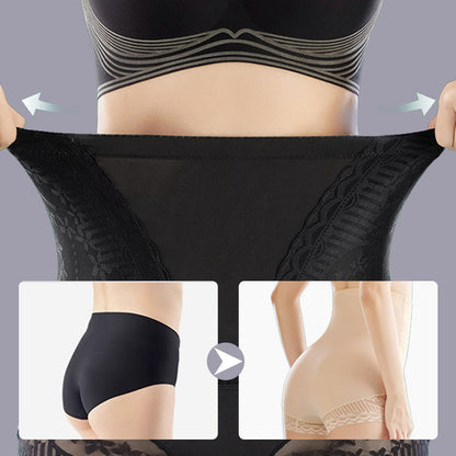 Calzones de Seda de Hielo de Cintura Alta con Control de Abdomen y Levanta Glúteos