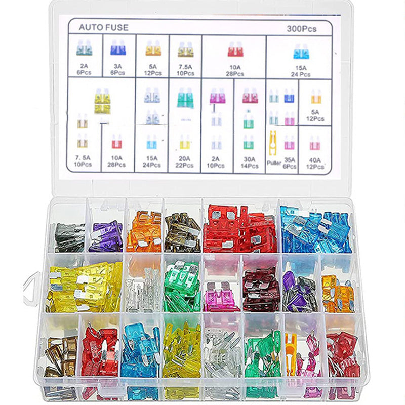 Kit Surtido de Fusibles para Coche de 300 Piezas