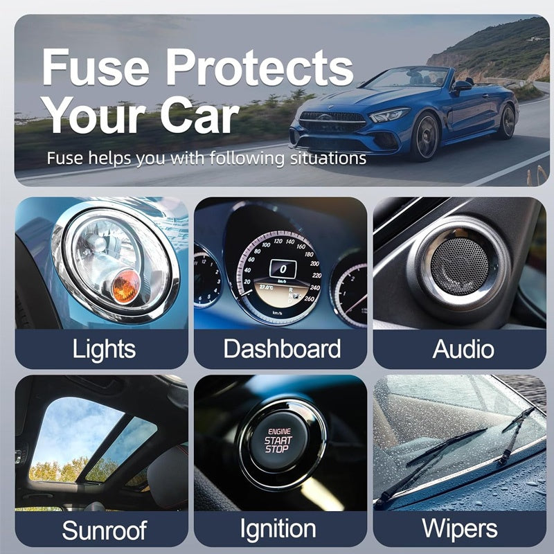 Kit Surtido de Fusibles para Coche de 300 Piezas