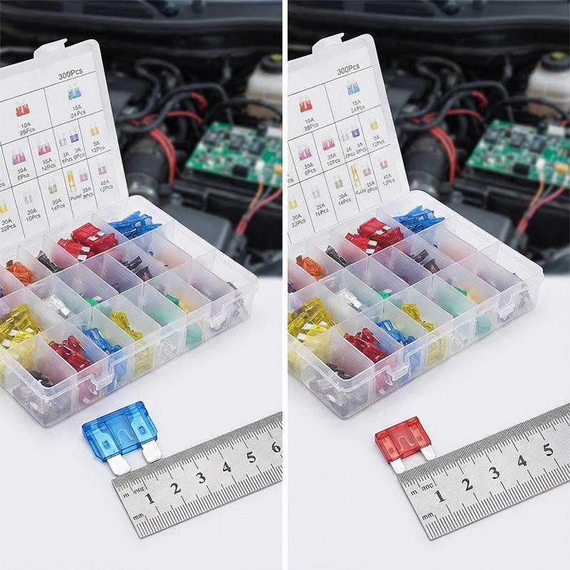 Kit Surtido de Fusibles para Coche de 300 Piezas