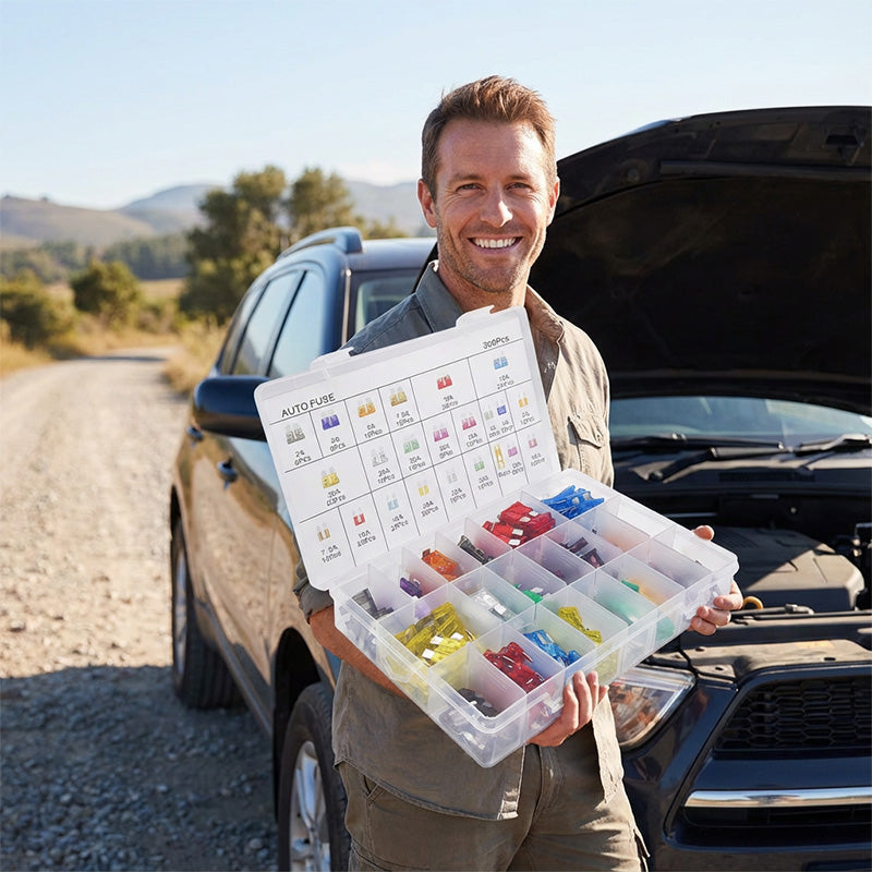Kit Surtido de Fusibles para Coche de 300 Piezas