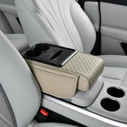 Organizador para apoyabrazos de carro con portavasos