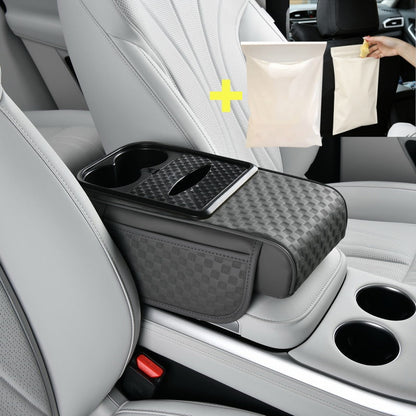 Organizador para apoyabrazos de carro con portavasos
