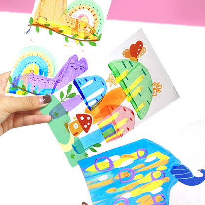 Kit de Arte para Rascar Arcoíris para Niños, 35 Piezas