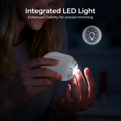 Lima de Uñas Eléctrica para Bebé, Recargable con Luz