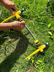360 ° DE ROTACIÓN DEL SISTEMA DE RIEGO AUTOMÁTICO DE JARDÍN ROCIADOR DE CÉSPED PATIO, LA COBERTURA DE DIÁMETRO 65FT