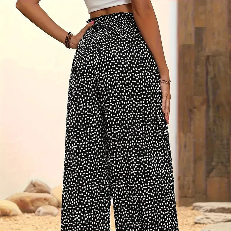⏰🔥 ¡Oferta Limitada 50% OFF! 👖 Pantalones de Mujer de Talle Alto – Pierna Ancha, Cintura Elástica y Corte Fluido 🌸🌿
