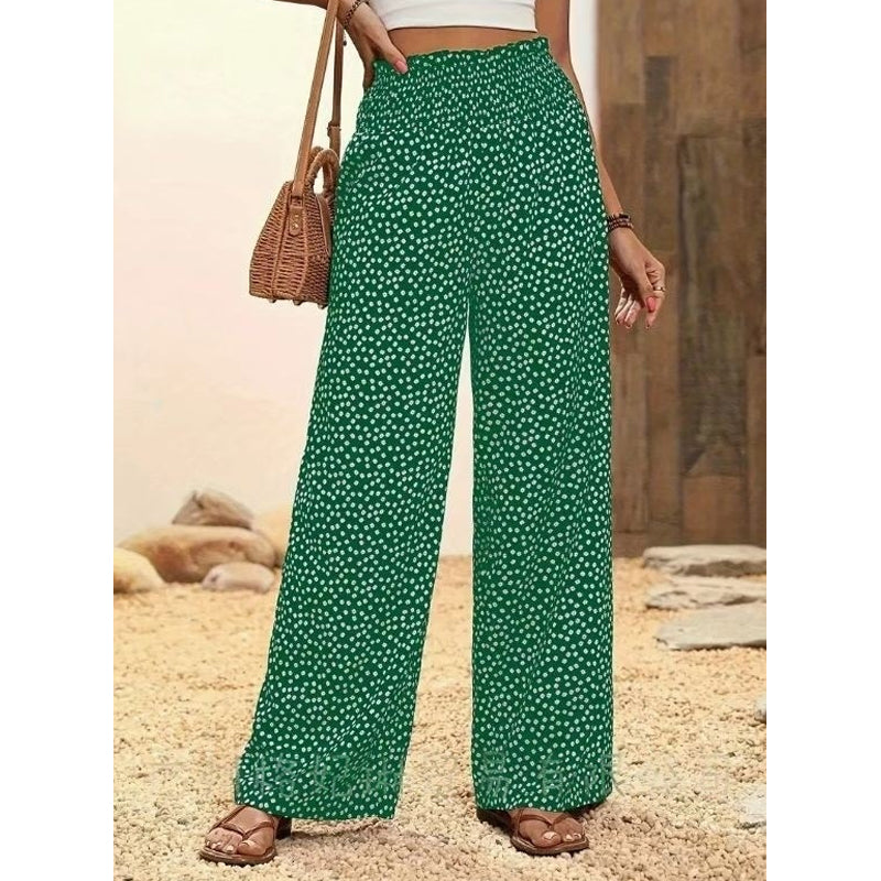 ⏰🔥 ¡Oferta Limitada 50% OFF! 👖 Pantalones de Mujer de Talle Alto – Pierna Ancha, Cintura Elástica y Corte Fluido 🌸🌿
