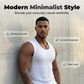 Playera Sin Mangas para Hombre de Tejido Acanalado Corte Slim Fit