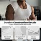 Playera Sin Mangas para Hombre de Tejido Acanalado Corte Slim Fit