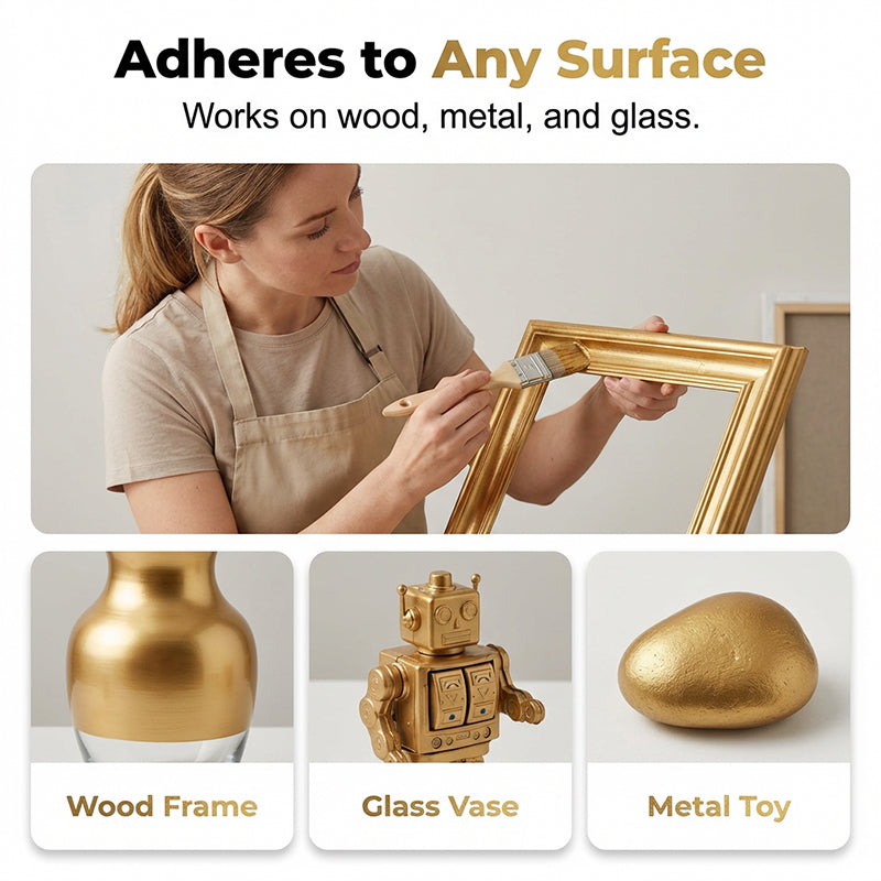 Pintura a Base de Agua Efecto Hoja de Oro
