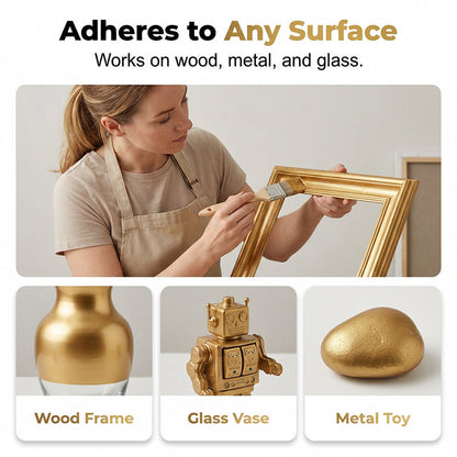 Pintura a Base de Agua Efecto Hoja de Oro