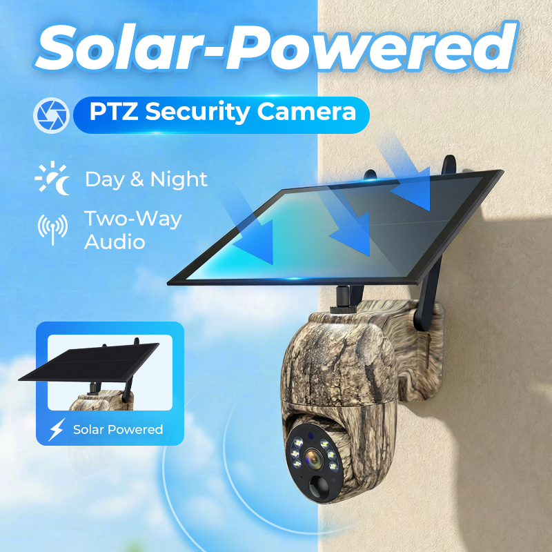 🏠⚡ ¡50 % DE DESCUENTO! Cámara PTZ solar de 4 MP🌧️🛡️