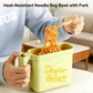 Bol para fideos con tenedor, fabricado en material resistente al calor
