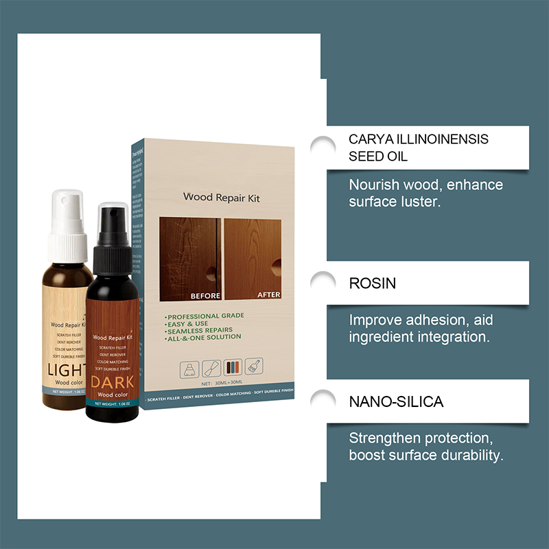 Spray para el cuidado y la reparación de suelos de madera de dos tonos