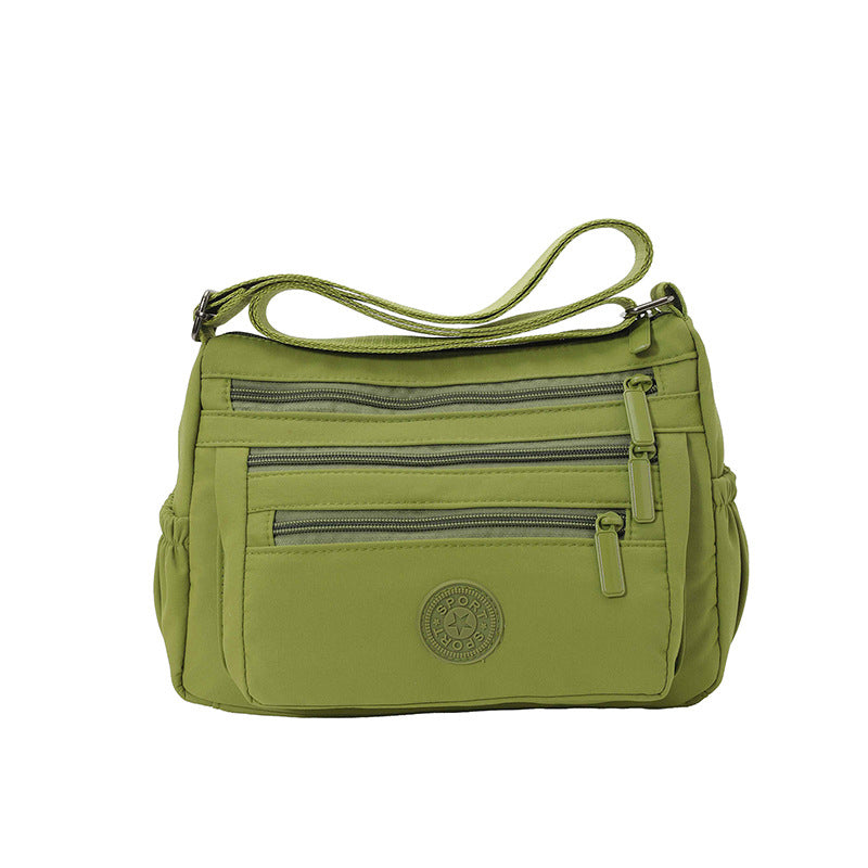 Bolso bandolera ligero de nailon con múltiples bolsillos