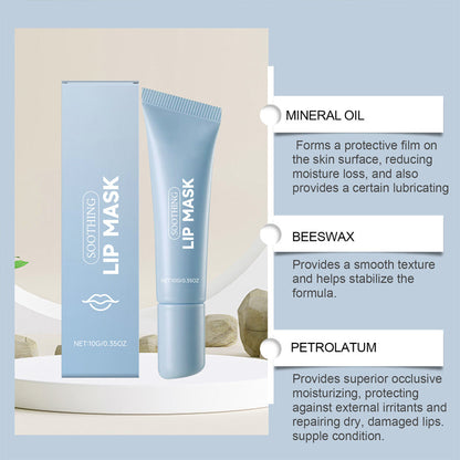Mascarilla labial calmante e hidratante para labios secos y agrietado