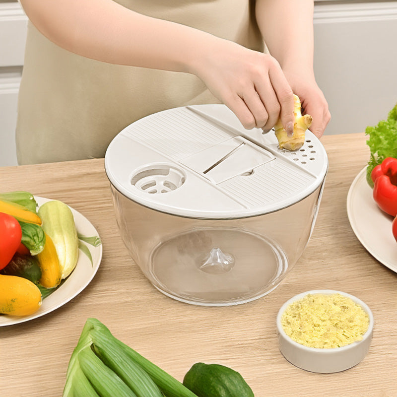 Centrifugador de Ensalada y Rebanador 9 en 1 de Gran Capacidad
