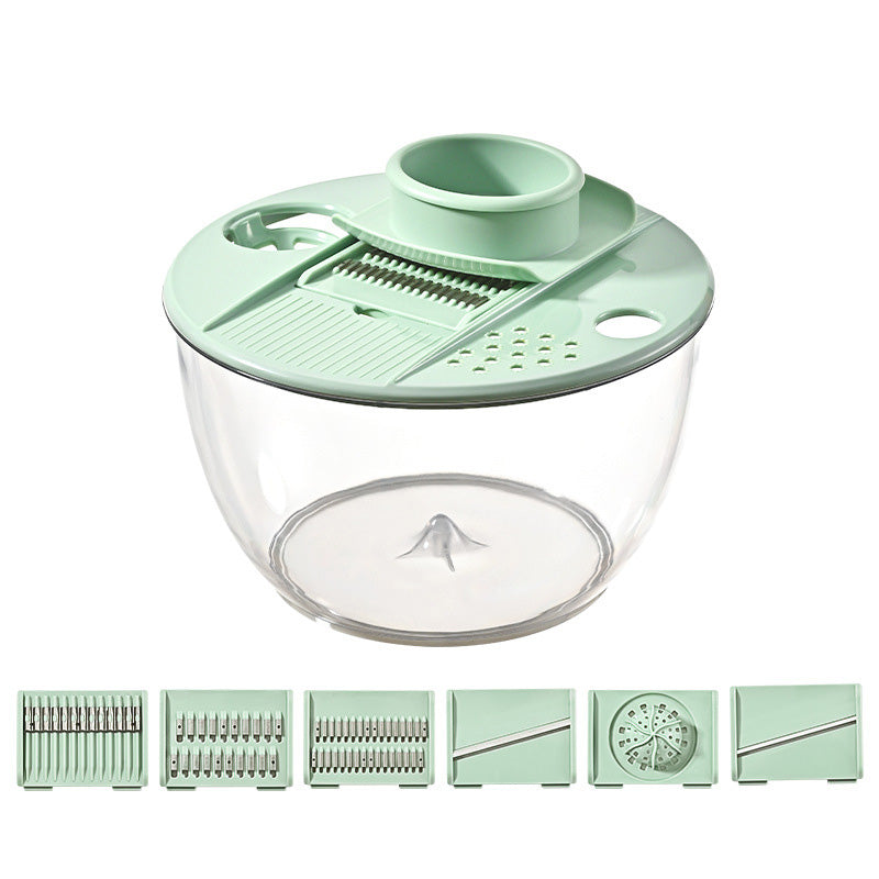 Centrifugador de Ensalada y Rebanador 9 en 1 de Gran Capacidad