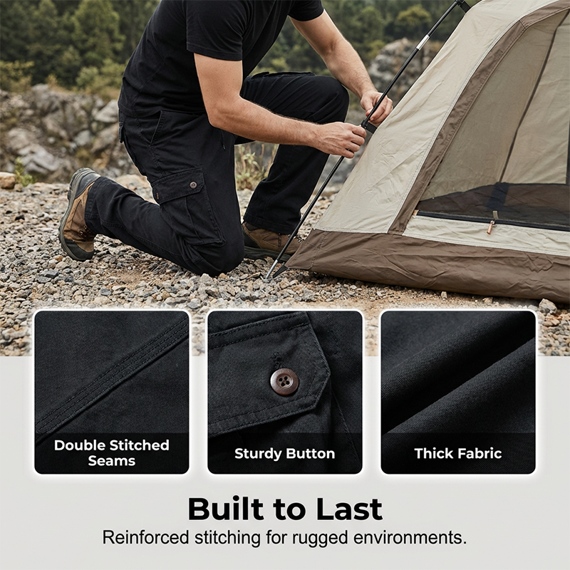 Pantalones tácticos cargo de algodón para hombre