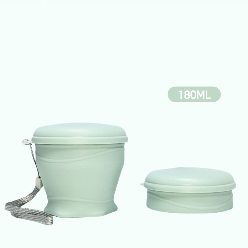 Vaso Plegable de Silicón con Tapa para Viaje