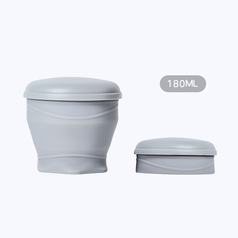 Vaso Plegable de Silicón con Tapa para Viaje
