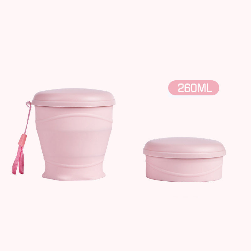 Vaso Plegable de Silicón con Tapa para Viaje