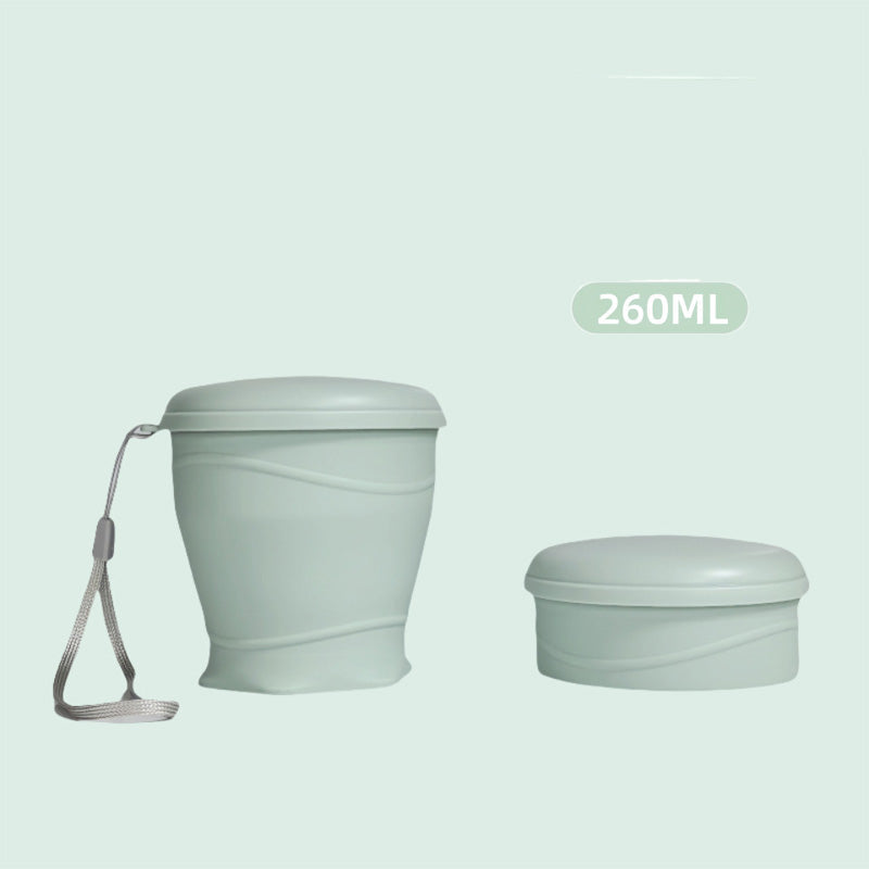Vaso Plegable de Silicón con Tapa para Viaje