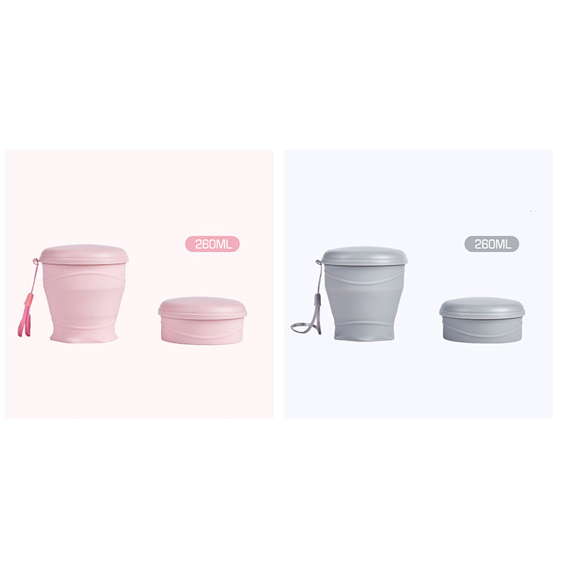 Vaso Plegable de Silicón con Tapa para Viaje