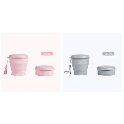 Vaso Plegable de Silicón con Tapa para Viaje